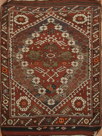 Tribal Geometric Wool Anatolian Turkish Rug 3x4