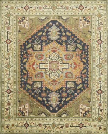 12x15 Heriz Serapi Oriental Rug | Traditional Hand-Knotted Wool