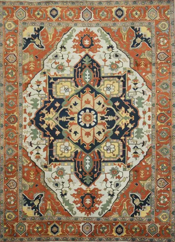 10x14 Heriz Serapi Oriental Rug - Traditional Hand-Knotted Wool