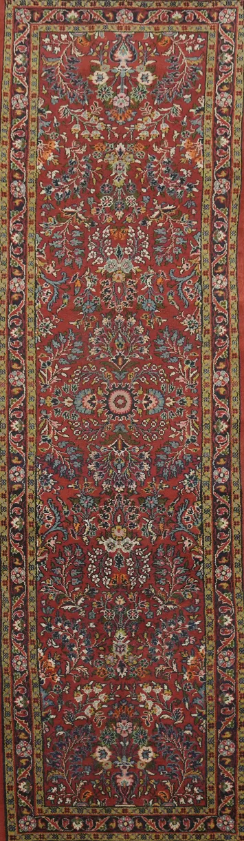 Hamedan Persian Runner Wool Rug 3x9