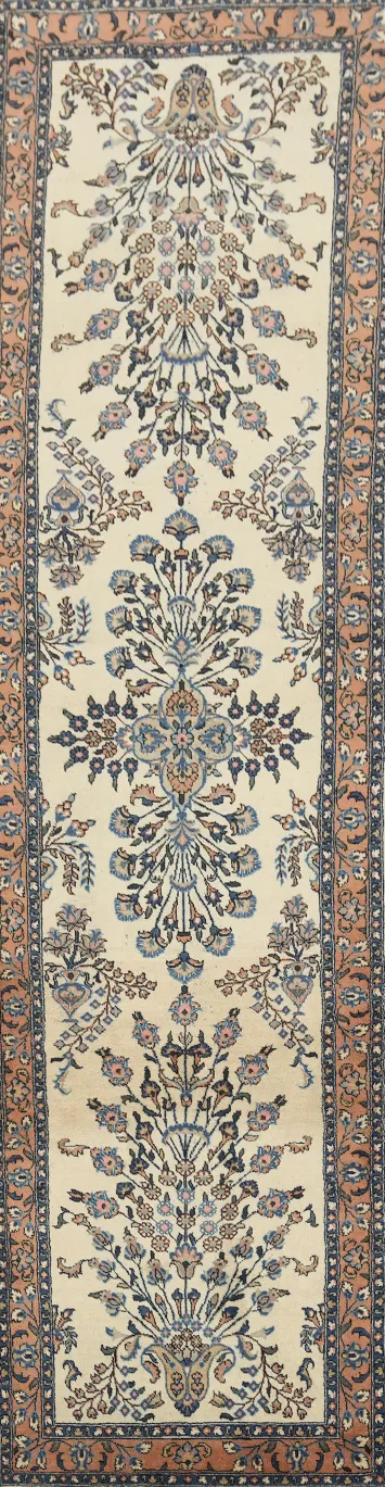 Sarouk Oriental Runner Wool Rug 3x12
