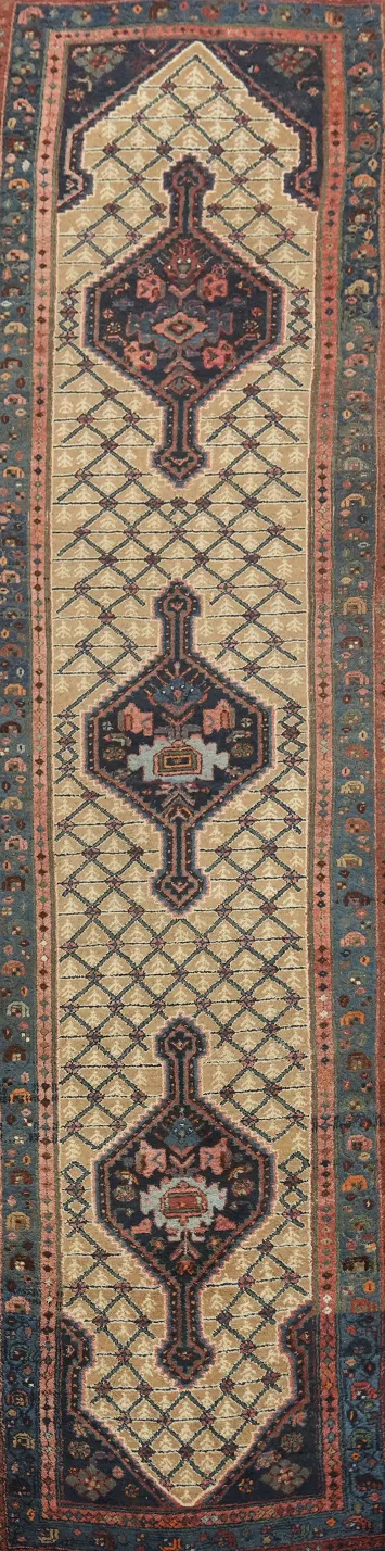 Palace Size Wool Malayer Persian Runner Rug 4x14