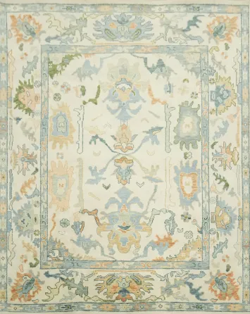 Oushak Hand-Knotted Wool Rug - Traditional 8x10 Area Rug