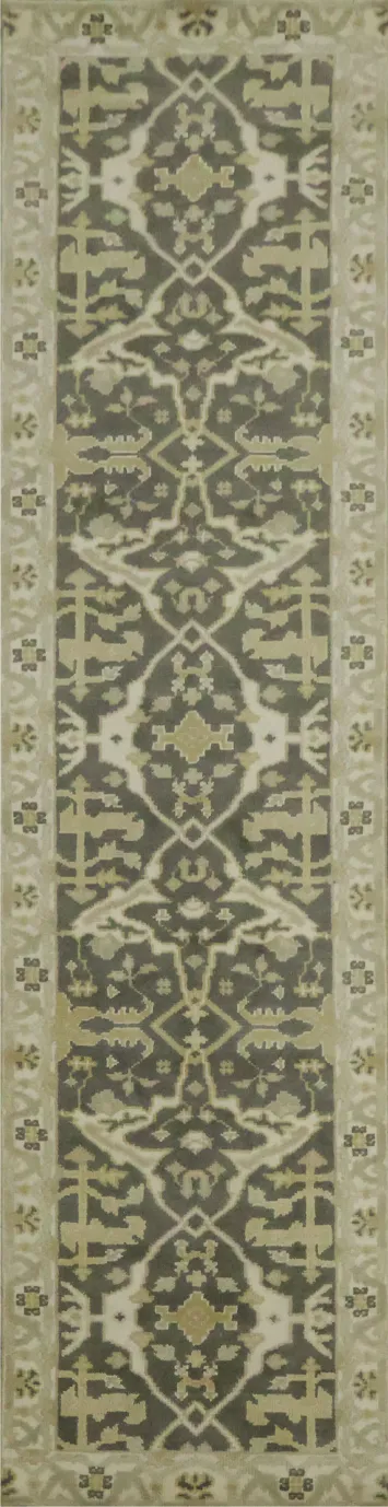 3'x10'  Dark Green Subtle Tones and Patterns Runner for Modern Homes 10' 1'' X 2' 7''