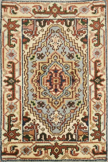 Geometric Patterned Wool Rug 2x3