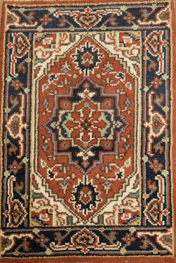 Handcrafted Traditional Wool Bold Rug 2x3