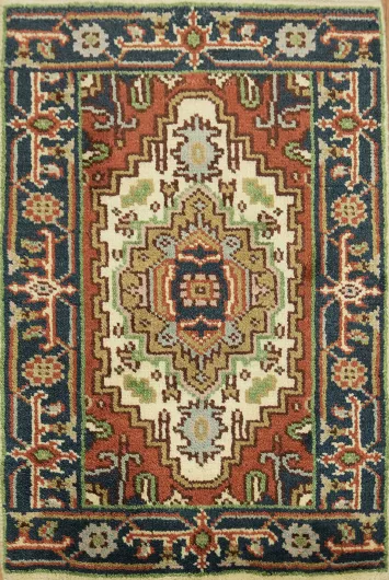 Sophisticated Wool Rug with Geometric Elegance 2x3