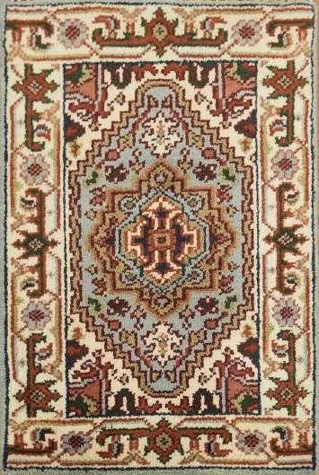 Handwoven Classic Design Wool Rug 2x3