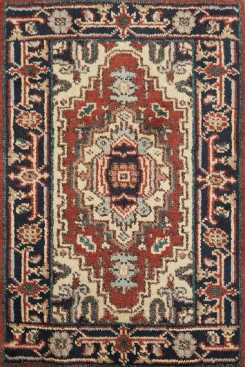 Sophisticated Wool Rug in Rich Earthy Hues 2x3