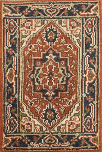 Ornate Oriental Rug with Bold Geometric and Floral Motifs 2x3