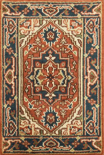 Warm Toned Traditional Rug 2x3