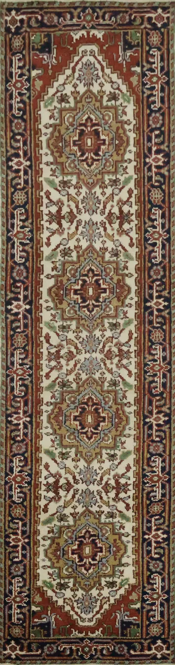 Traditional Persian-Style Runner Rug for Hallways and Entries 10' 1'' X 2' 8''