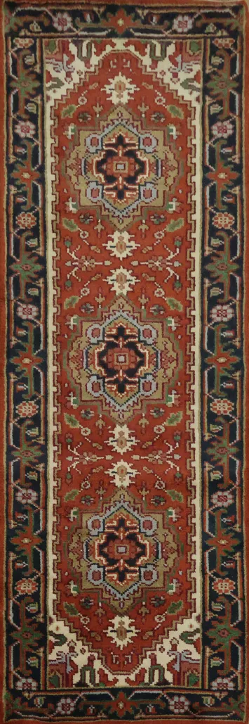 Exquisite Handwoven Runner Rug 3x8