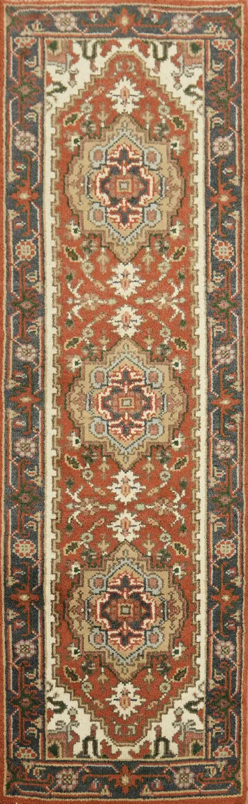 Heriz Serapi Style 2x8 Runner | Hand-Knotted Wool Oriental Rug 7' 10'' x 2' 5''