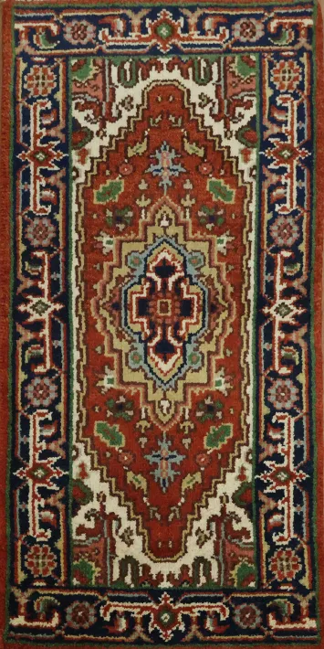 Handwoven Geometric Oriental Rug 2x4