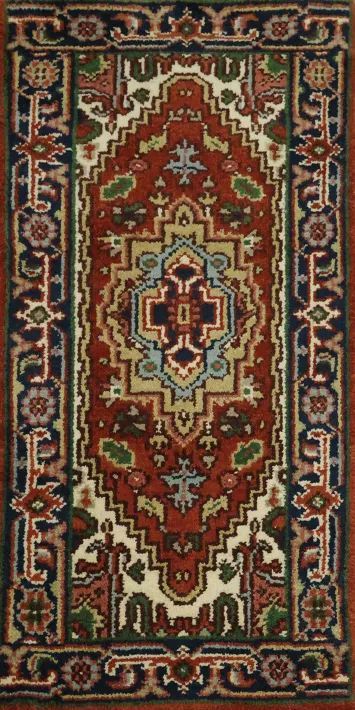 Handcrafted Wool Tribal Rug 2x4