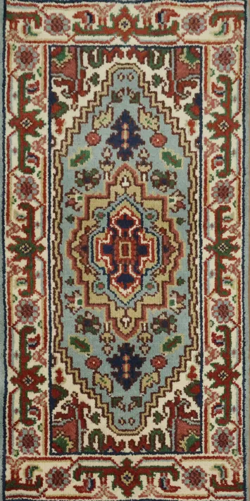 Elegant Oriental Rug with Intricate Geometric Patterns 2x4