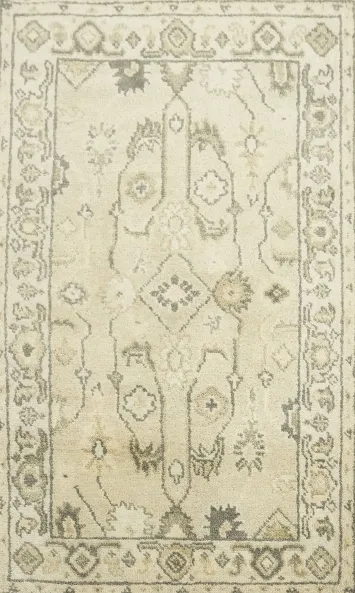 Traditional Oushak Hand Made Rug 3x5 ft