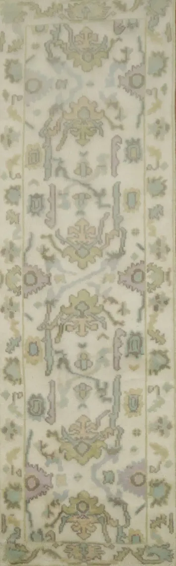 Pastel-Inspired Traditional Runner Rug 3x8