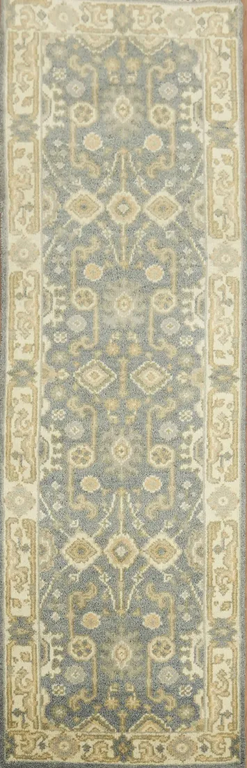 Traditional Oushak Hand Made Runner Rug 7' 9'' X 2' 6''