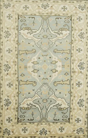 Handcrafted Artisan Rug in Pastel Hues 4x6