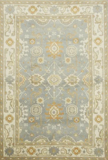 Traditional Oushak Hand Made Rug 4x6