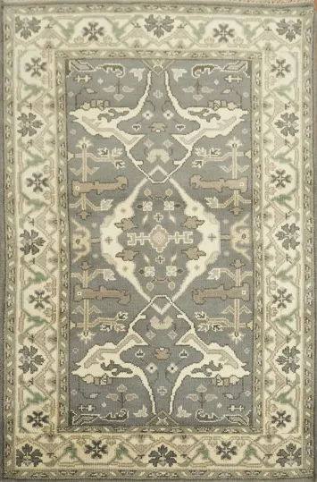 Elegant Gray and Ivory Oriental Rug for Timeless Elegance 4x6