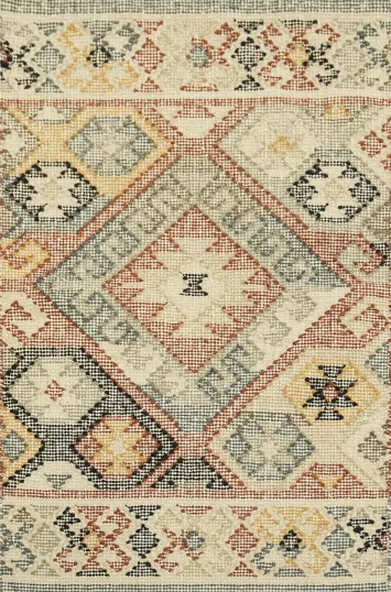 Hand-Woven Geometric Kilim Oriental Rug (2x3) – Small Tribal Wool Area Rug