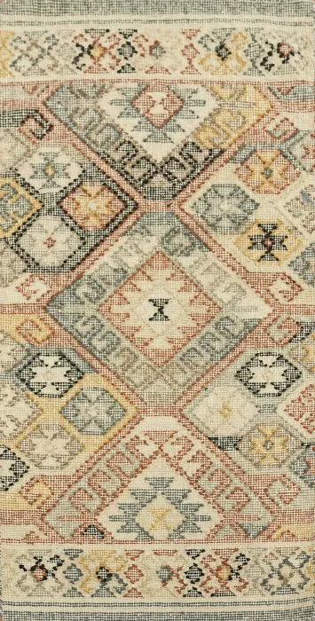 Kilim Oriental Runner Rug 2x5 Hand-Woven Wool Tribal Carpet