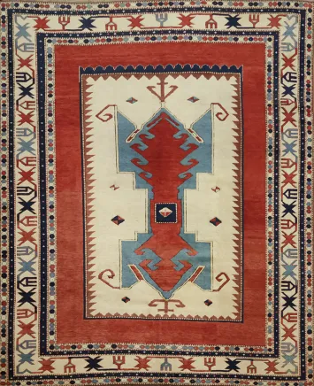Kazak Oriental Area Wool Rug 8x9