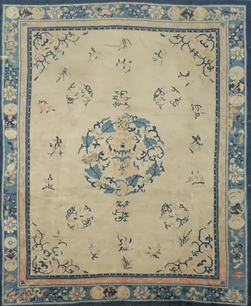 Antique Peking Chinese Wool Area Rug 9x11