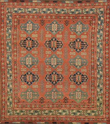 Kazak Oriental Wool Area Rug 8x10