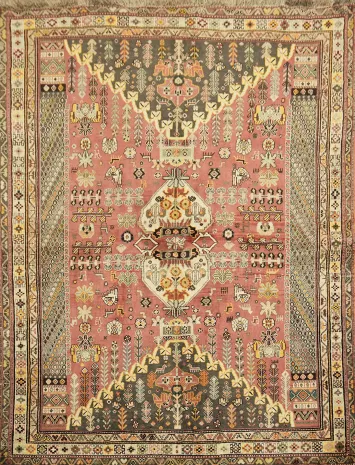 Trial Shiraz Persian Area QWool Rug 5x8