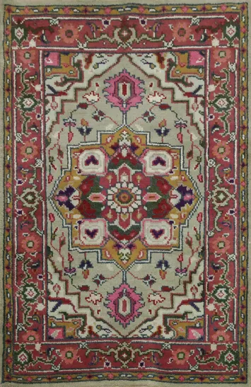 Stunning Ornamental Medallion Rug in Bold Vibrant Hues 3x5