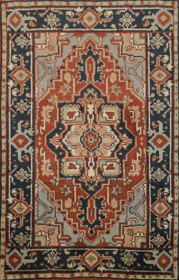 Timeless Handcrafted Geometric Rug 3x5
