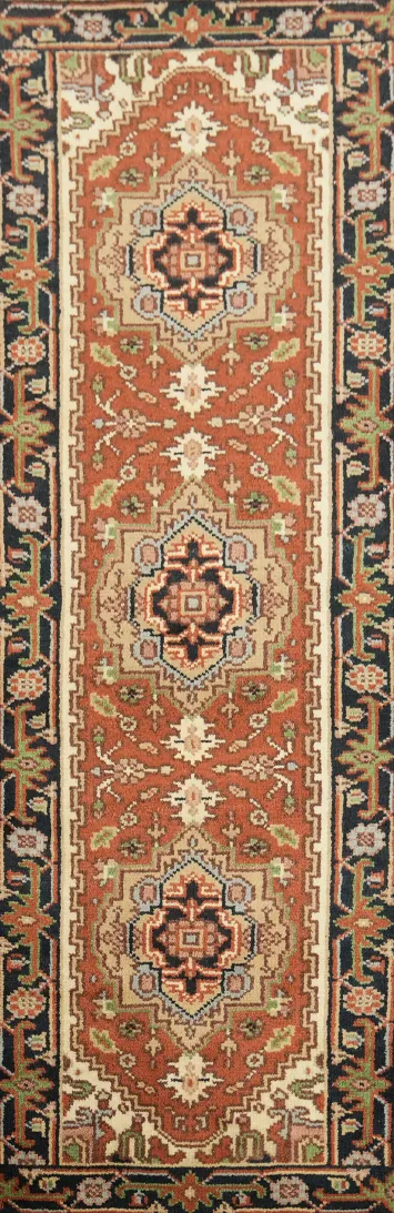 Rustic Charm Runner Rug with Rich Hues 3x8