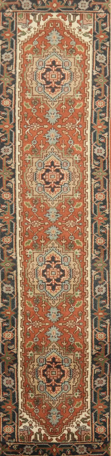 Rustic Hallway Runner with Timeless Floral Motifs 2x10