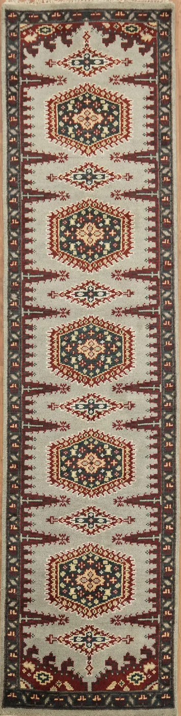 Long Oriental Runner Rug with Intricate Geometric Patterns 3x10