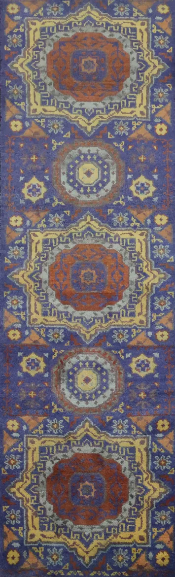 Heriz Serapi Oriental Runner Rug - 2x8 Hand-Knotted Wool - Traditional Persian Style