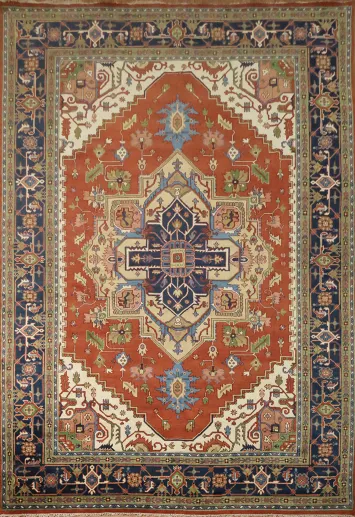 12'x18' Palace Traditional Hand-Knotted Heriz-Serapi Rug