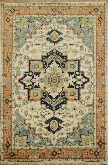 Classic Persian Design Rug with Intricate Patterns and Details 6x9