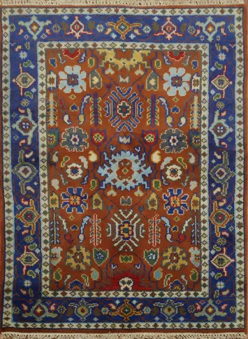 Exquisite Handwoven Oriental Rug with Rich Geometric Patterns 4x6