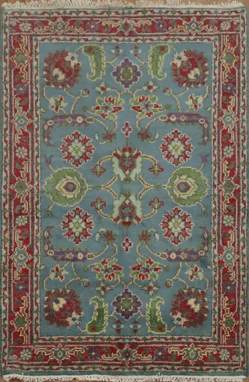 Luxurious Handcrafted Blue Oriental Rug 4x6