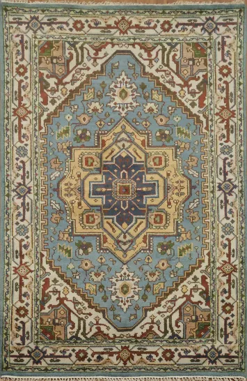 Stunning Traditional Area Rug with Intricate Border Design 5x8