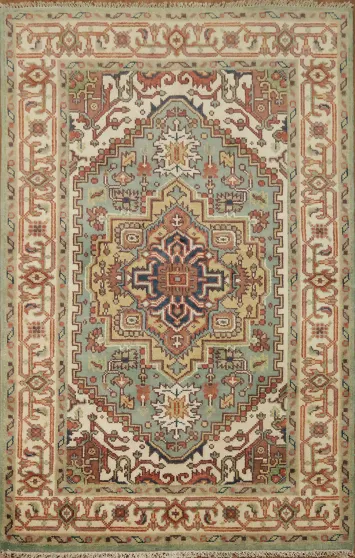 Handcrafted Oriental Wool Rug 5x8