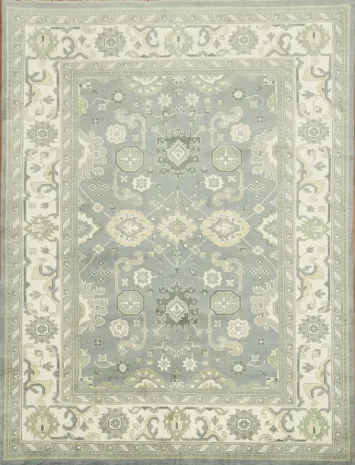 All-Over Oushak Grey Toned Rug Perfect for Living Rooms 9'x12'
