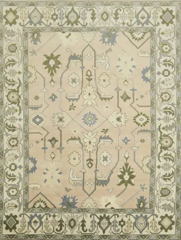 Traditional Area Rug in Subtle Tones and Delicate Motifs 9'x12'