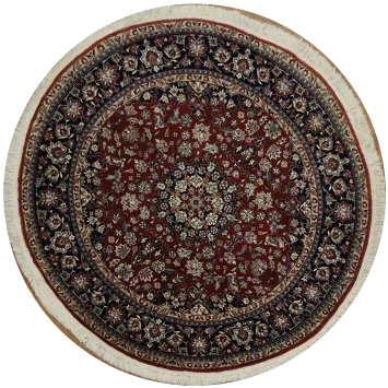 Kashan Oriental Round Wool Rug 5x5