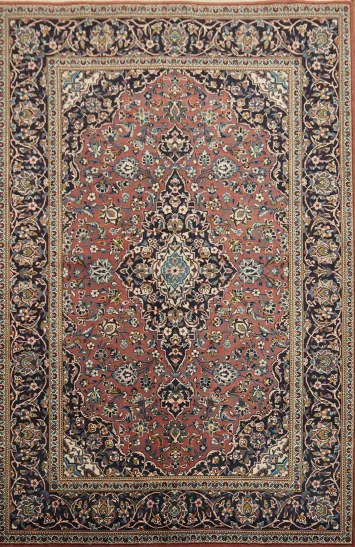 Traditional Kashan Oriental Wool Rug 5x7