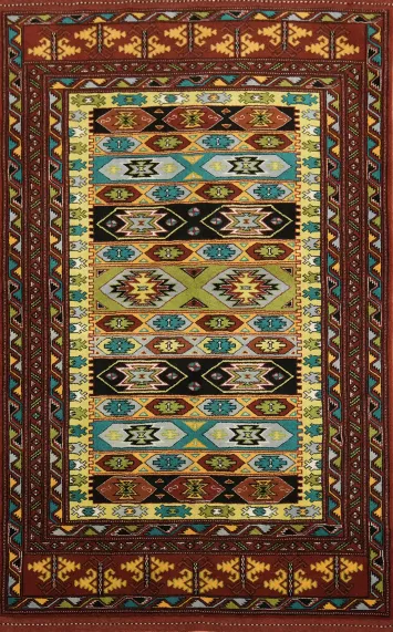 Turkoman Oriental Wool Rug 4x6